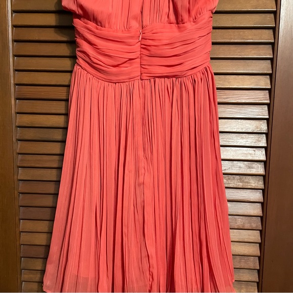 BB Dakota Size 0 Pleated Orange Mini Dress - Picture 4 of 5